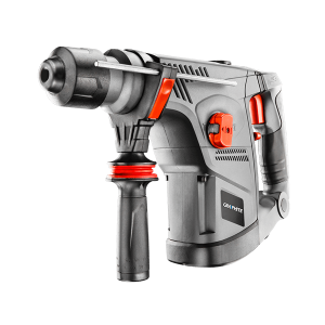 The cordless power drill boasts a black and red design with an ergonomic handle and drill bit. Featuring buttons and grip sections highlighted in red, it ensures precision akin to the unobstructed perspective you get from a clear view fence.