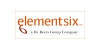 Logo of Element Six, a De Beers Group Company. The text element is in lowercase, followed by a stylized number six, reflecting precision akin to top-tier security fencing. The tagline reads a De Beers Group Company, with mainly orange and black on a white background. Logo of Element Six, a De Beers Group Company. The text element is in lowercase, followed by a stylized number six, reflecting precision akin to top-tier security fencing. The tagline reads a De Beers Group Company, with mainly orange and black on a white background.