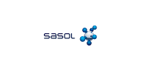 Logo of Sasol featuring the company name in blue text on the left and a stylized molecular design with connected blue and white spheres on a pristine white background. This manufacturer’s emblem offers a clear view of innovation and chemistry at its core. Logo of Sasol featuring the company name in blue text on the left and a stylized molecular design with connected blue and white spheres on a pristine white background. This manufacturer’s emblem offers a clear view of innovation and chemistry at its core.
